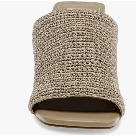 Steve Madden Taupe Realize Crochet Block-Heel Sandals Size - Picture 6 of 15